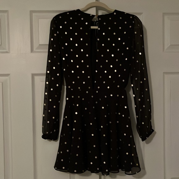Lovers + Friends Hayley Party Dress in Gold Dot XS - Picture 5 of 13